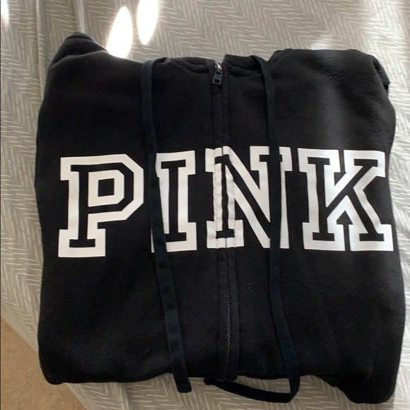Victoria’s Secret PINK Black Zip Up Small - Picture 2 of 5